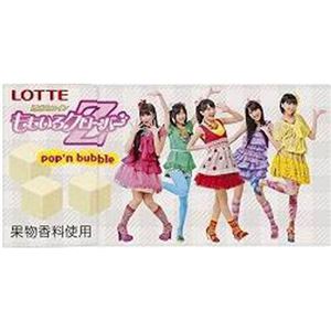 （まとめ買い）【在庫限り】ロッテ ポップンバブル ももクロ 白 10粒×9個×12セット