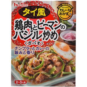 (まとめ買い)ハウス カレーなおかず タイ風 鶏肉とピーマンのバジル炒め 2-3人前×26セット