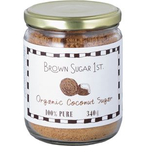 （まとめ買い）ブラウンシュガーファースト 有機ココナッツシュガー 340g×4セット