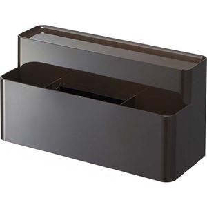 (まとめ買い)リモコン&ティッシュケーススタンド スマート ブラウン×3セット