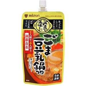 （まとめ買い）ミツカン シメまで美味しい ごま豆乳鍋つゆ 5倍濃縮 150g×15セット