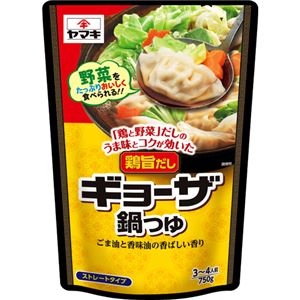 (まとめ買い)ヤマキ 鶏旨だし ギョーザ鍋つゆ 750g×9セット