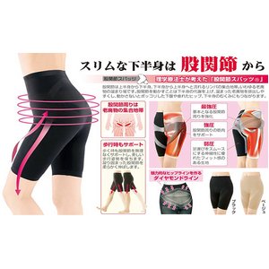 理学療法士が考えた　股関節スパッツ　ベージュ・M