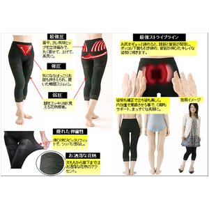 下腹スッキリ　美尻・花咲きレギンス　Mサイズ