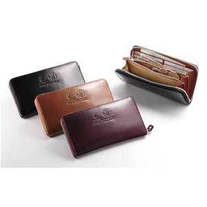 オリーチェレザーロングジッパーウォレット　【カラー】ゴールド（ブラウン）