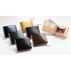 FLYING HORSE コードバン二つ折り財布 【カラー】グリーン