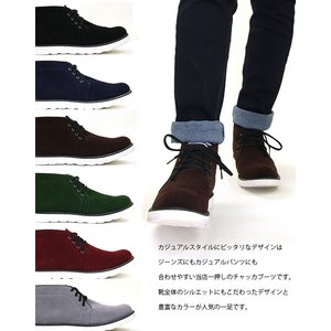メンズ ワークブーツ【ネイビー】【Lサイズ】 
