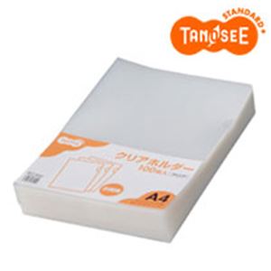 TANOSEE クリアホルダー A4 クリア 100枚入