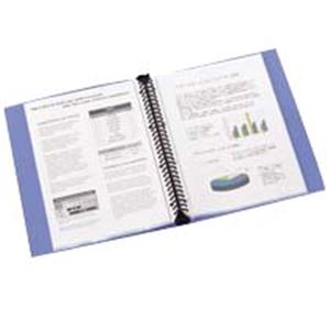 リングクリヤーブック A4タテ 30ポケット 30穴 45枚収容 ブルー