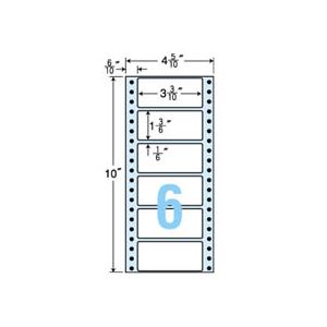 ナナフォーム 連続ラベル Mタイプ 4・5／10×10インチ 6面 84×38mm 1000折（500折×2）