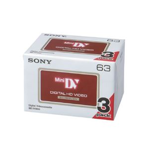 SONY 3DVM63HD HDV用ミニDVカセット 63分 3巻パック