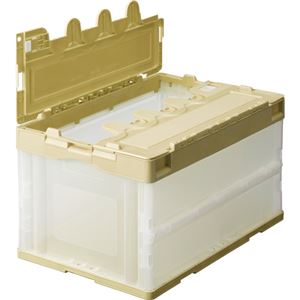 TANOSEE 折りたたみコンテナ 75L 透明 フタ付