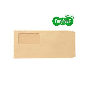 TANOSEE 業務用窓付封筒 長3 70g クラフト 1000枚入
