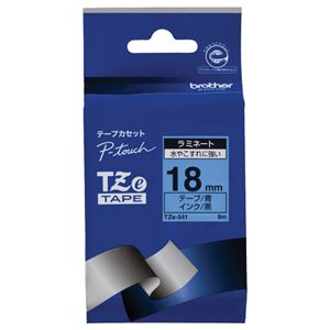 TZeテープ（ラミネートテープ） ピータッチ専用テープ 青（黒文字） 18mm