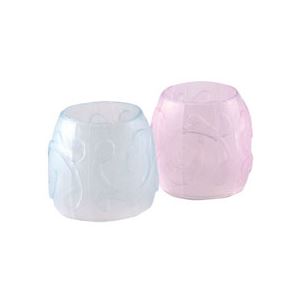 （まとめ）TANOSEE カラー指サック L 5個入（ピンク3個／ブルー2個）×10パック