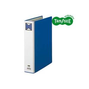 （まとめ）TANOSEE パイプ式ファイル 片開き A4タテ 50mmとじ 青 30冊