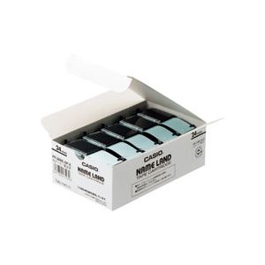 （まとめ）NAME LANDスタンダードテープ 24mm 白（黒文字） 5本入×6パック