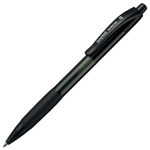 （まとめ）TANOSEE ノック式油性ボールペン（なめらかインク） 細字 0.7mm 黒 軸色（黒） 10本