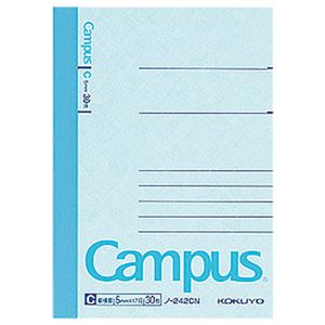 （まとめ）キャンパスノート A7変形 C罫 30枚 20冊