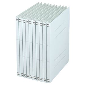 （まとめ）TANOSEE フラットファイル（NS） A4タテ 150枚収容 青 10冊入×10パック