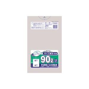 （まとめ）容量表示入りポリ袋 90L 10枚入×30パック