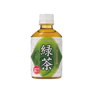 （まとめ）恵比寿茶房 緑茶 280mlペット 24本入×3ケース