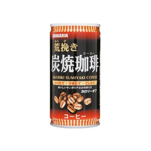(まとめ)荒挽き 炭焼珈琲 185g缶 30本入