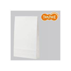(まとめ)TANOSEE 宅配袋 大 PPフィルム加工 白 封かんテープ付 100枚入×20パック