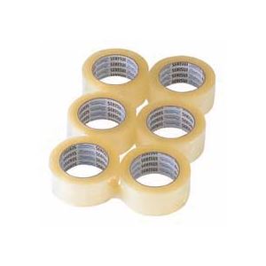 (まとめ)シュープリームテープE No.882 透明 48mm×100m 6巻入×6パック