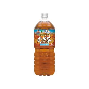 (まとめ)健康ミネラルむぎ茶 2Lペット 6本入