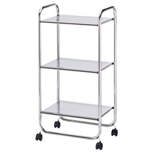 組立簡単ワゴン インナーボックス対応 3段 クロム