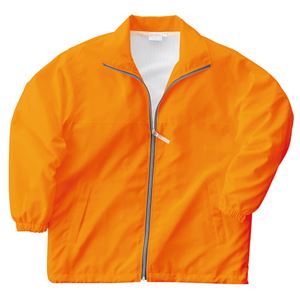ウインドブレーカー ポリエステル100%（デュースポ） オレンジ Lサイズ