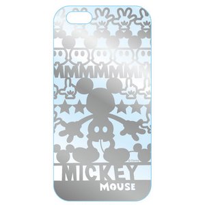 カスタムカバー　iPhone 6 シルバー　ディズニー（ミッキー シルエット）