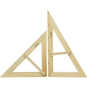 大型三角定規セット磁石付 木製 A型