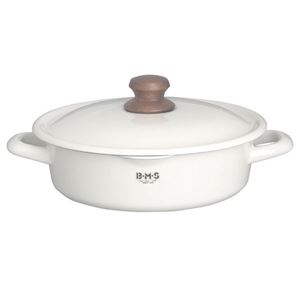 富士琺瑯 BMS（ビームス） ホーロー キャセロール浅型22cm（2.3L） ホワイト BMP-22W・W IH200V対応 10P25Apr13 fs2gm