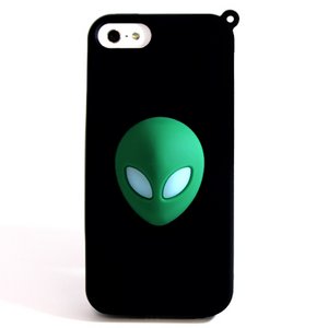 aglowDESIGN iPhone5/5s　エイリアンシリコンケース　グリーン