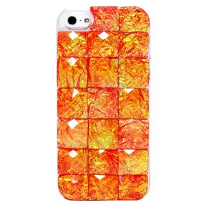 aglowDESIGN iPhone5/5s　クリスタルキューブケース　オレンジ