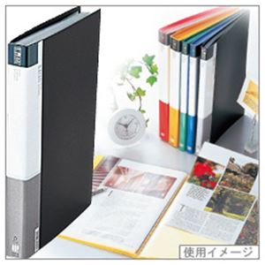 リヒトラブ 環境対応クリアブック（タテ） A4・ポケット40枚・ブラック