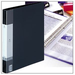 リヒトラブ 交換式クリヤーブック（タテ） A4 背幅2.5cm 黒