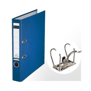 ライツ レバーアーチファイル ポリプロピレン表紙（A4タテ・2穴） ブルー 背幅5.5cm・収容枚数350枚