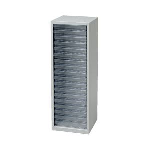 アイリスオーヤマ フロアケース 浅型18段 ホワイト／クリア