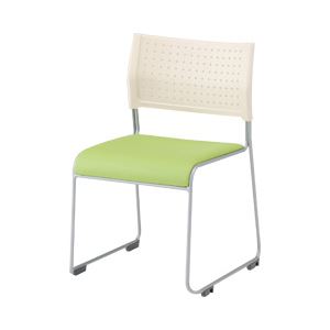 アイリスチトセ スタッキングチェア グリーン ASL-110PV