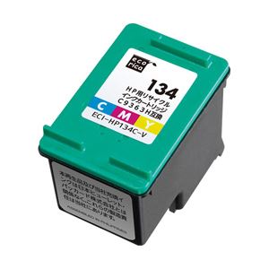 HPプリンター対応 エコリカ リサイクルインクカートリッジ 対応純正カートリッジ型番:C9363HJ(HP134) 色:カラー(ラージサイズ) 単位:1個