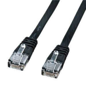 サンワサプライ カテゴリ6フラットケーブル（ブラック・5m） KB-FL6-05BK