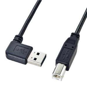 サンワサプライ 両面挿せるL型USBケーブル（A-B標準） KU-RL15