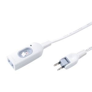サンワサプライ 中間スイッチ付延長コード(2m) TAP-B7-2