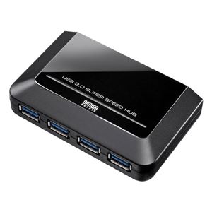 サンワサプライ 4ポートUSB3.0ハブ（ブラック） USB-HGW410BKN