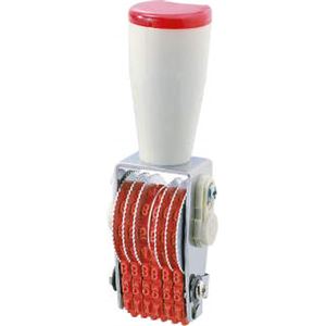 回転ゴム印 欧文数字5号6連 N-56