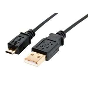 ナカバヤシ(株) MICROUSBケーブル/2Mブラツク 【microUSBケーブル】