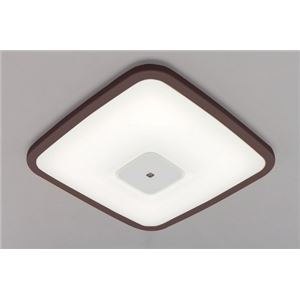 LEDシーリングライト 調光・調色 センサー付PP角型 枠有（KWシリーズ）（ダークブラウン） （5000lm調色） CL12DL-KSL1W-M
